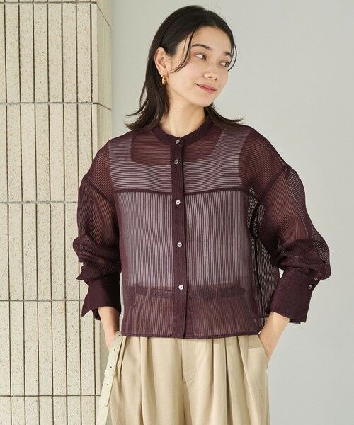 green label relaxing / グリーンレーベル リラクシング シャツ・ブラウス | シアー コードレーン シャツ | 詳細17