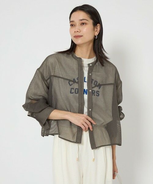 green label relaxing / グリーンレーベル リラクシング シャツ・ブラウス | シアー コードレーン シャツ(MOCA)