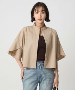 green label relaxing / グリーンレーベル リラクシング シャツ・ブラウス | フレアスリーブ クロップド シャツ -マシンウォッシャブル・UVカット-