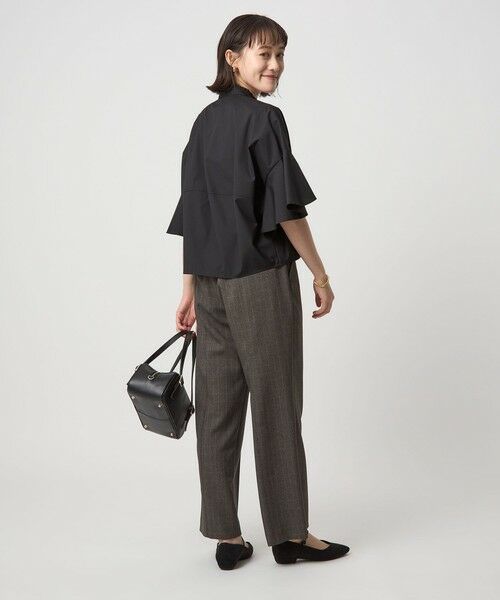 green label relaxing / グリーンレーベル リラクシング シャツ・ブラウス | フレアスリーブ クロップド シャツ -マシンウォッシャブル・UVカット- | 詳細7