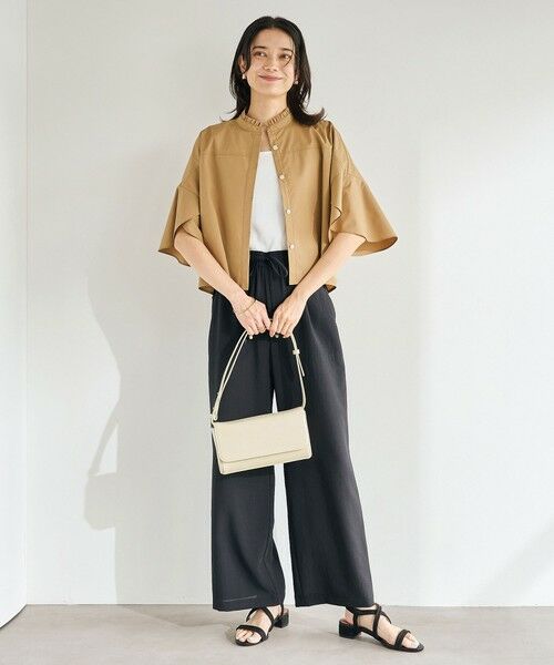 green label relaxing / グリーンレーベル リラクシング シャツ・ブラウス | フレアスリーブ クロップド シャツ -マシンウォッシャブル・UVカット- | 詳細16