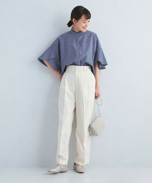 green label relaxing / グリーンレーベル リラクシング シャツ・ブラウス | フレアスリーブ クロップド シャツ -マシンウォッシャブル・UVカット- | 詳細20