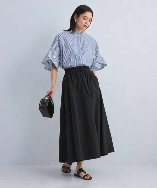 green label relaxing / グリーンレーベル リラクシング シャツ・ブラウス | フレアスリーブ クロップド シャツ -マシンウォッシャブル・UVカット- | 詳細23