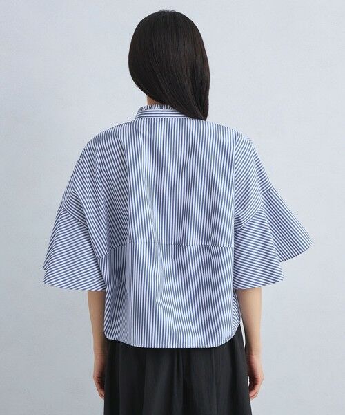 green label relaxing / グリーンレーベル リラクシング シャツ・ブラウス | フレアスリーブ クロップド シャツ -マシンウォッシャブル・UVカット- | 詳細27