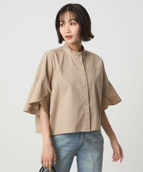 green label relaxing / グリーンレーベル リラクシング シャツ・ブラウス | フレアスリーブ クロップド シャツ -マシンウォッシャブル・UVカット- | 詳細28