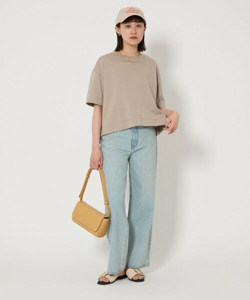 セール】 クロップド ポンチ Tシャツ （カットソー）｜green