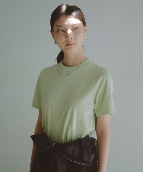 green label relaxing/グリーンレーベル リラクシング <SEASONAL COLLECTION>LOTUS クルーネック Tシャツ LIME FREE green label relaxing/グリーンレーベル リラクシング <SEASONAL COLLECTION>LOTUS クルーネック Tシャツ LIME FREE