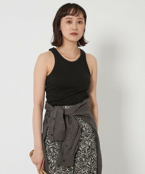 green label relaxing/グリーンレーベル リラクシング 【別注】<Robert P. Miller>ノースリーブ カップ付き タンクトップ BLACK FREE green label relaxing/グリーンレーベル リラクシング 【別注】<Robert P. Miller>ノースリーブ カップ付き タンクトップ BLACK FREE