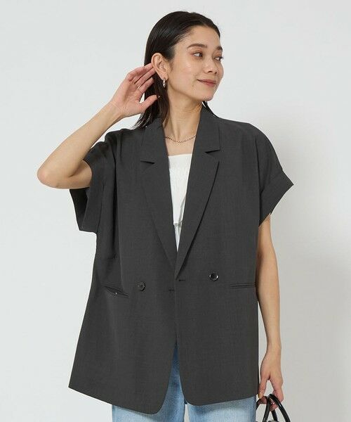 【オンライン売切れ品】 ICE フレンチスリーブ シャツ ジャケット接触冷感 ICE フレンチスリーブ シャツ ジャケット -ウォッシャブル・接触