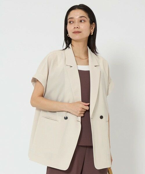 グリーンレーベルリラクシング　アイス　フレンチスリーブシャツジャケット green label relaxing（グリーンレーベルリラクシング）の「ICE