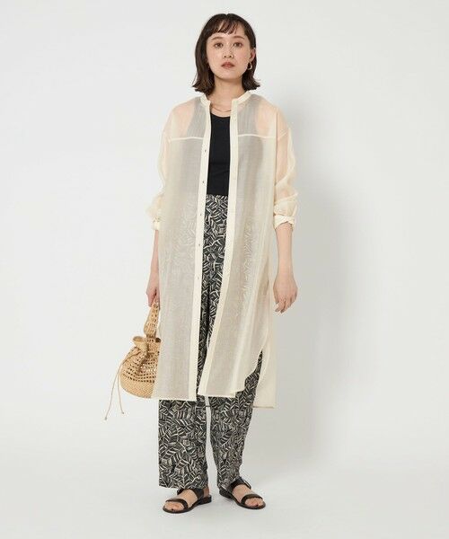 green label relaxing/グリーンレーベル リラクシング ポコポコシアー シャツ ワンピース WHITE FREE green label relaxing/グリーンレーベル リラクシング ポコポコシアー シャツ ワンピース WHITE FREE