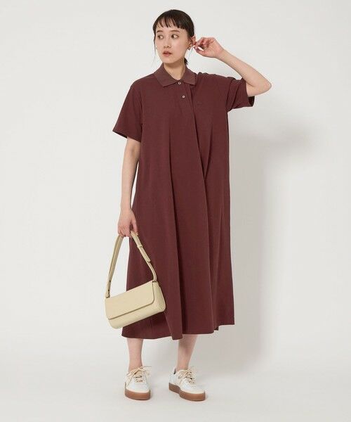 別注】<LACOSTE>ショートスリーブ ワンピース (ロング 別注】<LACOSTE>ショートスリーブ ワンピース (ロング
