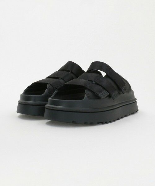 UGG サンダル スライドサンダル マキシ グラフィック スライド　グリーン UGG W MAXI GRAPHIC SLIDE EMERALD GREEN / BLACK 22FW-I（アグ