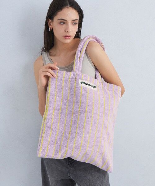 BONGUSTA＞ストライプ トートバッグ （トートバッグ）｜green