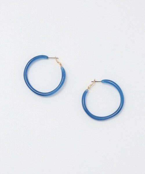 green label relaxing/グリーンレーベル リラクシング ウエーブ クリアフープ ピアス LT. BLUE FREE green label relaxing/グリーンレーベル リラクシング ウエーブ クリアフープ ピアス LT. BLUE FREE