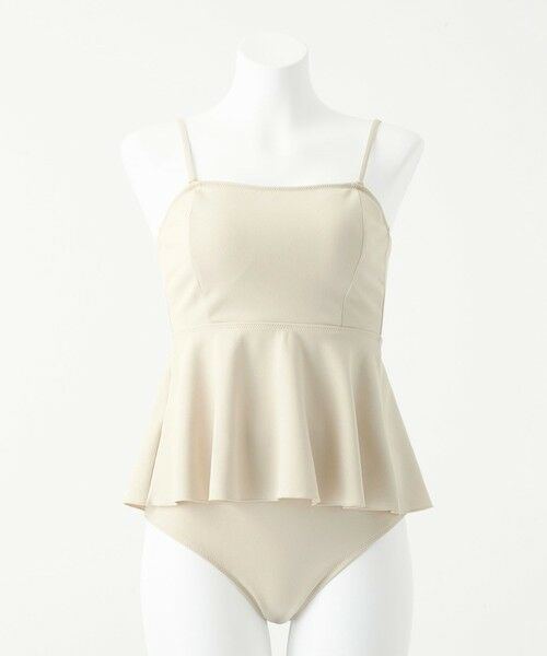 ジョーゼット風 ペプラムビスチェ&ショーツ スイムウェア / 水着