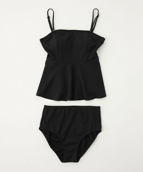 ジョーゼット風 ペプラムビスチェ&ショーツ スイムウェア / 水着 ジョーゼット風 ペプラムビスチェ&ショーツ スイムウェア / 水着
