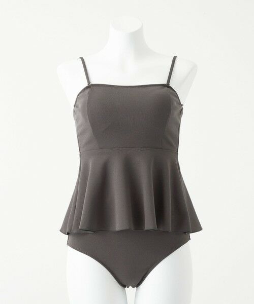 ジョーゼット風 ペプラムビスチェ&ショーツ スイムウェア / 水着