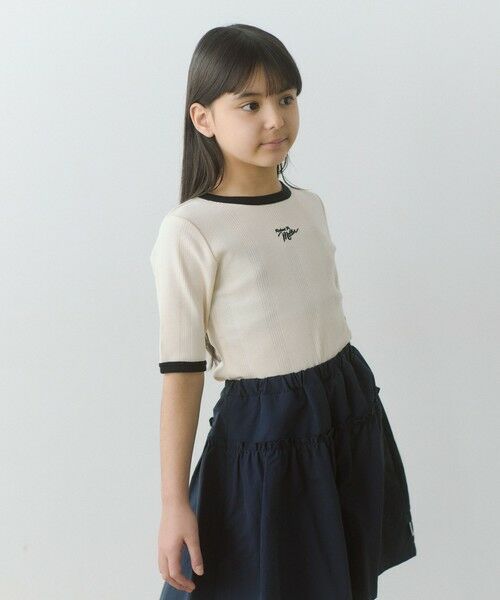green label relaxing/グリーンレーベル リラクシング 【別注】<Robert P. Miller>五分袖 カットソー / キッズ 140cm-1500cm OFF WHITE 150cm green label relaxing/グリーンレーベル リラクシング 【別注】<Robert P. Miller>五分袖 カットソー / キッズ 140cm-1500cm OFF WHITE 150cm