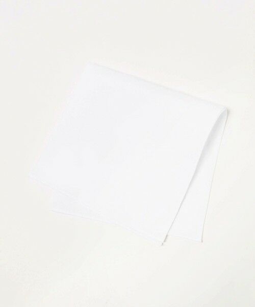 green label relaxing / グリーンレーベル リラクシング ハンカチ | 麻 30cm×30cm ポケットチーフ（OFF WHITE）