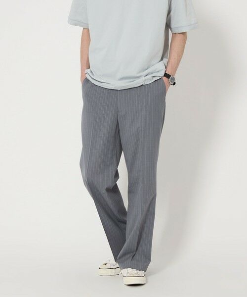 155cm green label relaxing ストライプパンツ green label relaxing パンツ ウォッシャブルトロ ストライプ