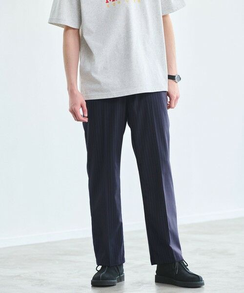 セール】 ウォッシャブルトロ ストライプ パンツ —ストレッチ