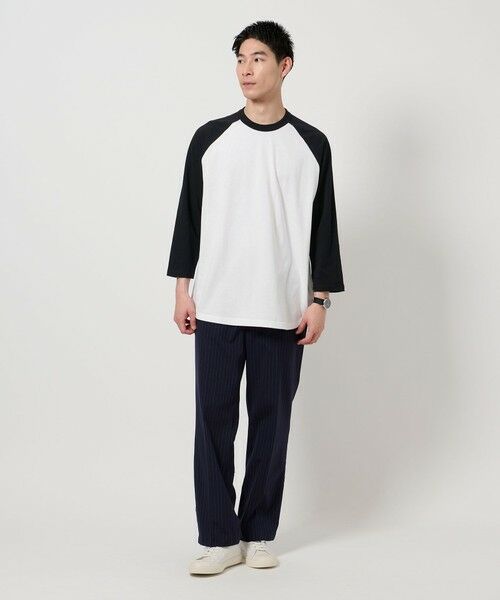 green label relaxing / グリーンレーベル リラクシング Tシャツ | ＜GOAT＞ベースボール 8分袖 Tシャツ | 詳細1