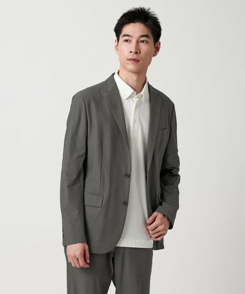 ANATOMICA ダークグリーン ウールジャケット BREEZY トリコット ナロージャケット -ストレッチ・通気性