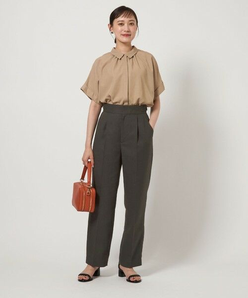 【美品】GREEN LABEL RELAXING パンツスーツ 上M下L セール】 ［size TALLあり］Softリネンライク パンツ -マシン