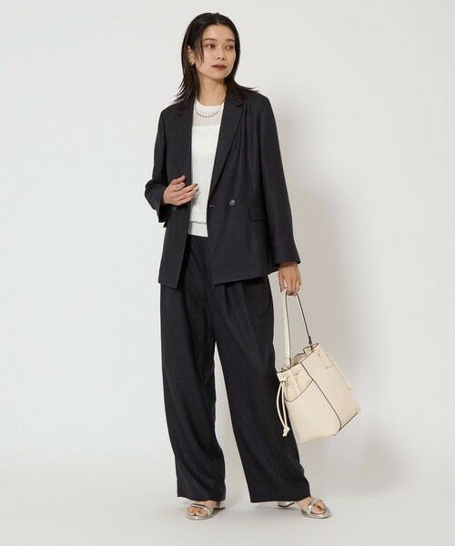 専用green label relaxing ジャケット40　ワイド パンツ38 green label relaxing スラックス パンツ P/LI 2タック ワイド