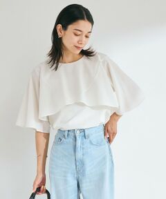 green label relaxing / グリーンレーベル リラクシング シャツ・ブラウス | Breeze Cool ケープ ブラウス -マシンウォッシャブル・吸水速乾・通気性-