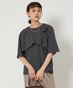 green label relaxing / グリーンレーベル リラクシング シャツ・ブラウス | Breeze Cool ケープ ブラウス -マシンウォッシャブル・吸水速乾・通気性-