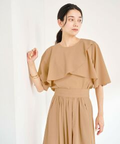 green label relaxing / グリーンレーベル リラクシング シャツ・ブラウス | Breeze Cool ケープ ブラウス -マシンウォッシャブル・吸水速乾・通気性-