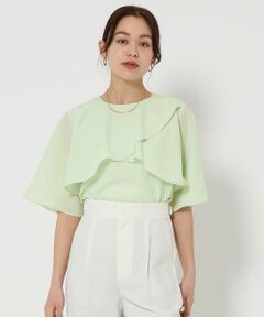 green label relaxing / グリーンレーベル リラクシング シャツ・ブラウス | Breeze Cool ケープ ブラウス -マシンウォッシャブル・吸水速乾・通気性-