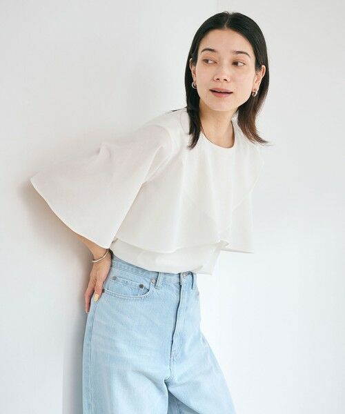 green label relaxing / グリーンレーベル リラクシング シャツ・ブラウス | Breeze Cool ケープ ブラウス -マシンウォッシャブル・吸水速乾・通気性- | 詳細3