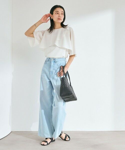 green label relaxing / グリーンレーベル リラクシング シャツ・ブラウス | Breeze Cool ケープ ブラウス -マシンウォッシャブル・吸水速乾・通気性- | 詳細7