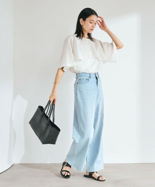 green label relaxing / グリーンレーベル リラクシング シャツ・ブラウス | Breeze Cool ケープ ブラウス -マシンウォッシャブル・吸水速乾・通気性- | 詳細8