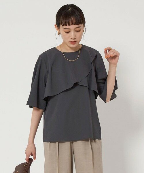 green label relaxing / グリーンレーベル リラクシング シャツ・ブラウス | Breeze Cool ケープ ブラウス -マシンウォッシャブル・吸水速乾・通気性- | 詳細12