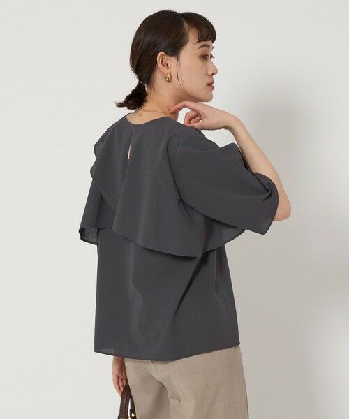 green label relaxing / グリーンレーベル リラクシング シャツ・ブラウス | Breeze Cool ケープ ブラウス -マシンウォッシャブル・吸水速乾・通気性- | 詳細13