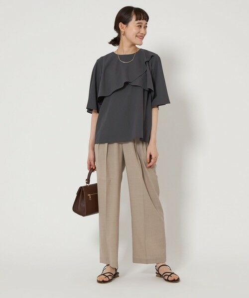 green label relaxing / グリーンレーベル リラクシング シャツ・ブラウス | Breeze Cool ケープ ブラウス -マシンウォッシャブル・吸水速乾・通気性- | 詳細14