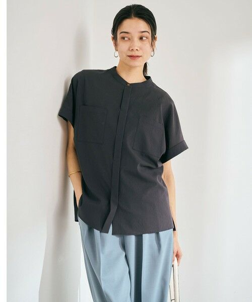 「green label relaxing」 半袖ブラウス FREE コバルトブルー レディース green label relaxing（グリーンレーベルリラクシング）の