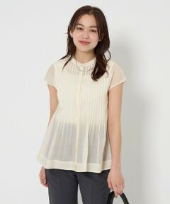 「green label relaxing」 半袖ブラウス - ベージュ レディース green label relaxing（グリーンレーベルリラクシング）の