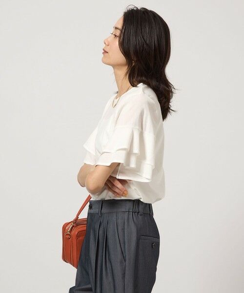 green label relaxing / グリーンレーベル リラクシング カットソー | シルトリ ダブルフレアスリーブ プルオーバー カットソー | 詳細1