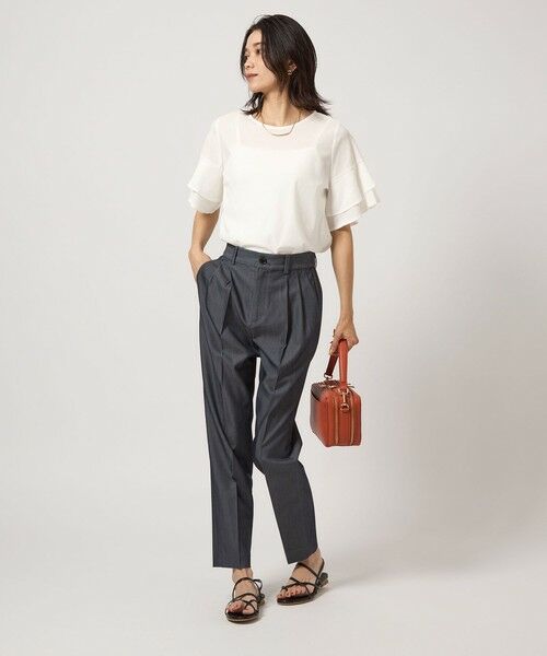 green label relaxing / グリーンレーベル リラクシング カットソー | シルトリ ダブルフレアスリーブ プルオーバー カットソー | 詳細2