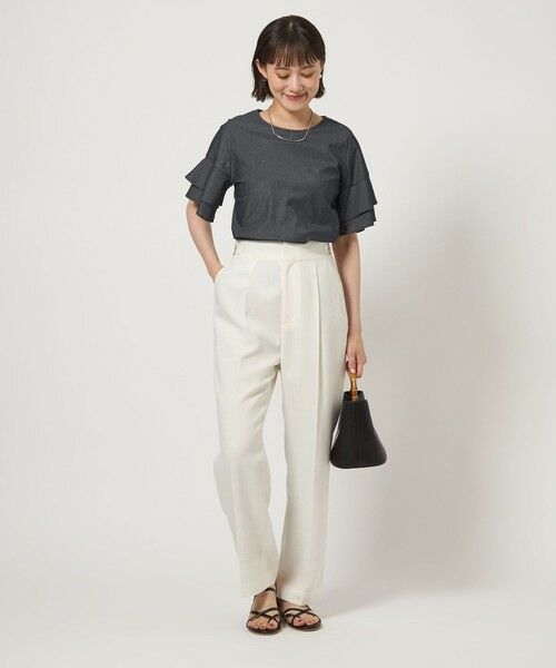 green label relaxing / グリーンレーベル リラクシング カットソー | シルトリ ダブルフレアスリーブ プルオーバー カットソー | 詳細25