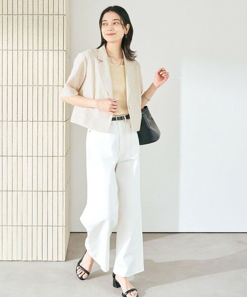 グリーンレーベルリラクシング　Softリネンライク ショートスリーブ ジャケット UNITED ARROWS green label relaxing｜Softリネンライク