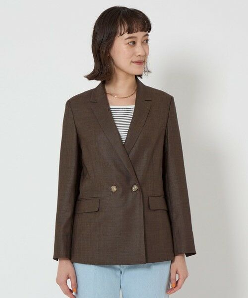 【新品】green label relaxing リネンライクダブルジャケット green label relaxing ジャケット テーラードジャケット 「size