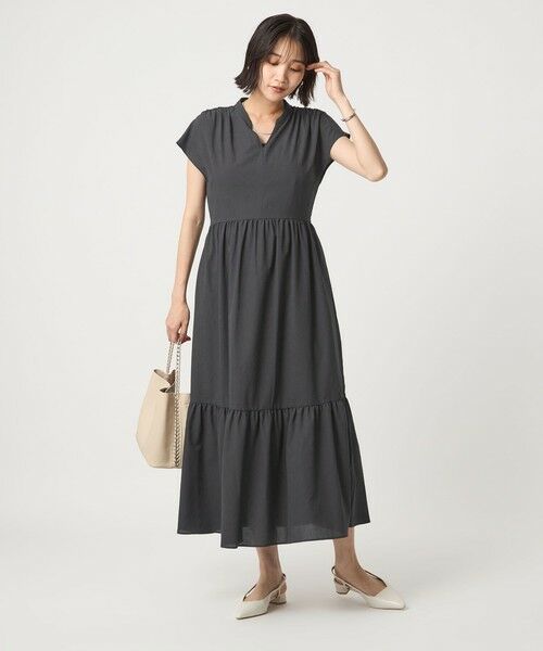size SHORTあり］Breeze Cool ティアード ワンピース （ロング
