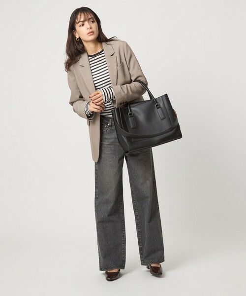 green label relaxing / グリーンレーベル リラクシング トートバッグ | 【WEB限定】トラペーズ ワイドベルト トートバッグ / A4 / 通勤 | 詳細4