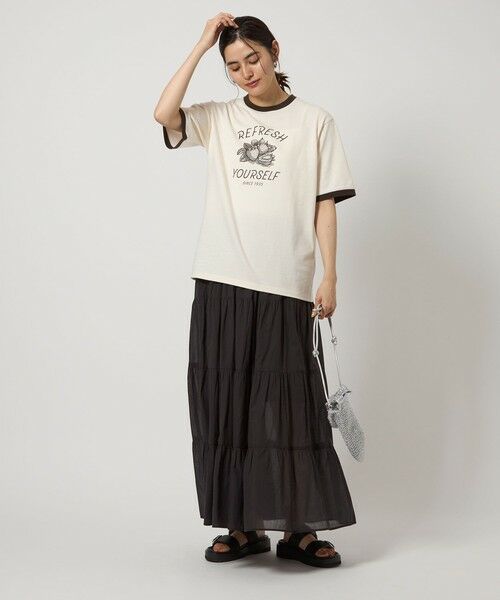 green label relaxing / グリーンレーベル リラクシング カットソー | ＜OSORA CAFE＞リンガー Tシャツ | 詳細16